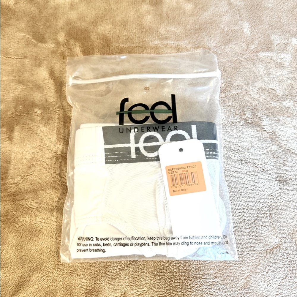 Feel FEEL White front mesh Briefs Underwear